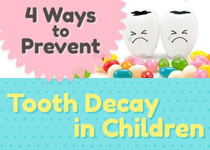 Houston dentist, Dr. Meghna Dassani at Dassani Dentistry shares four easy ways to help prevent tooth decay in children so they can have a head start on a healthy, happy smile for life.